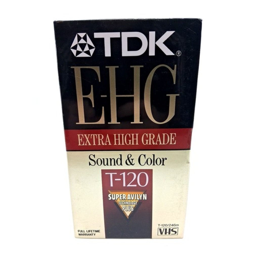 TDK EHG Extra High Grade T120 Blank‎ VHS Tape  Avilyn Technology NEW Sealed